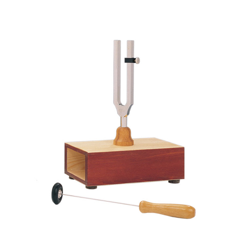 Barthelmes tuning forks a1 440 Hz on resonance box with stop hammer